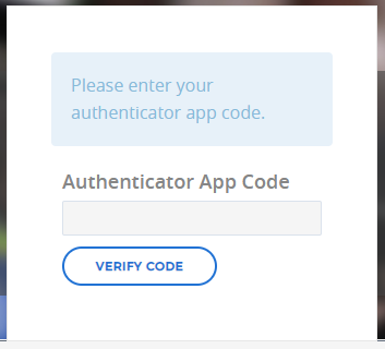 The Knowledge Hub two-factor authentication sign-in screen